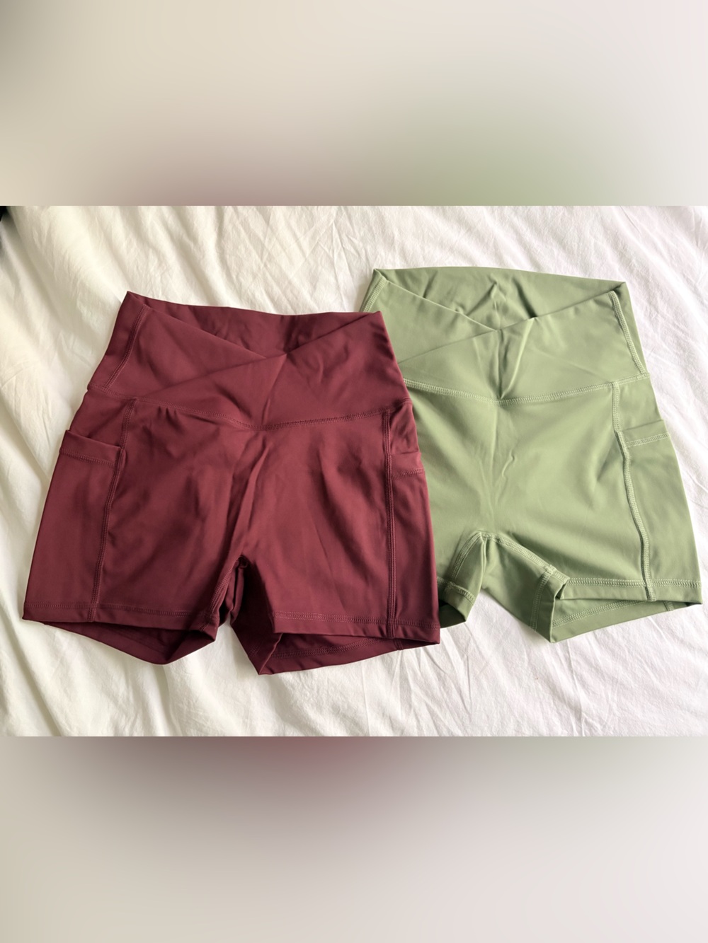 Performance Shorts - Burgundy and Sage